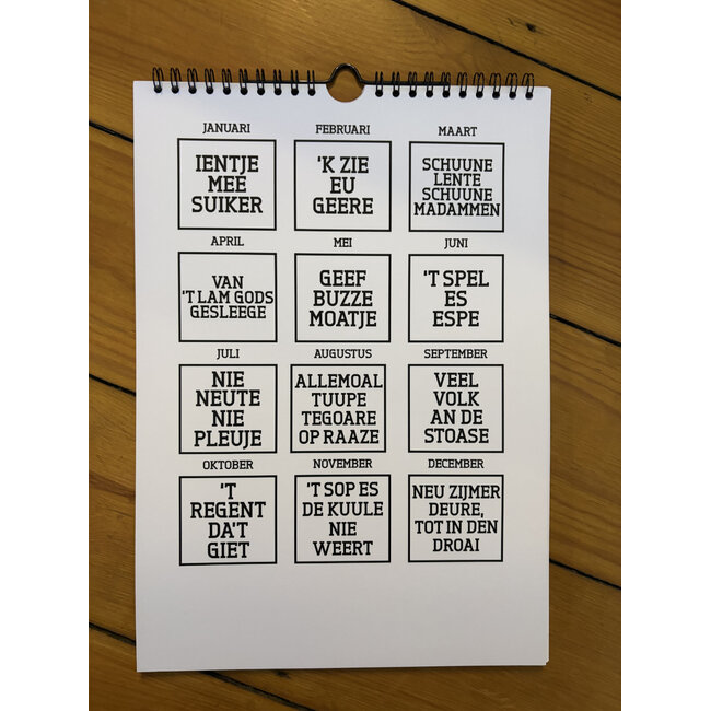 Urban Merch - Verjaardagskalender in 't Gents dialect - veur eiwe toarten en eiwe bokken