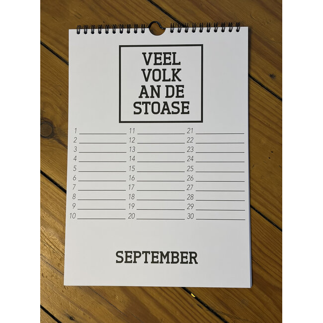Urban Merch - Verjaardagskalender in 't Gents dialect - veur eiwe toarten en eiwe bokken