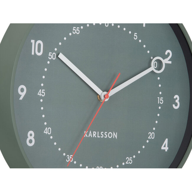 Karlsson - Wall Clock Fresco - jungle green