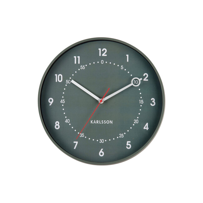 Karlsson - Wall Clock Fresco - jungle green