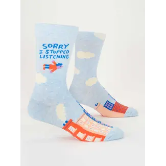 Blue Q Socks I Stopped Listening - men