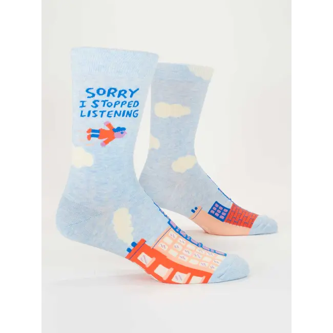 Blue Q Socks I Stopped Listening - men