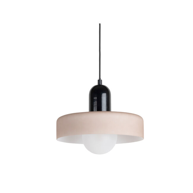 Leitmotiv Lampe Suspendue Opaco Grato - noir et gris chaud