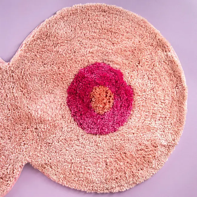 Bitten - Bath Mat - Floor rug Pink Boob