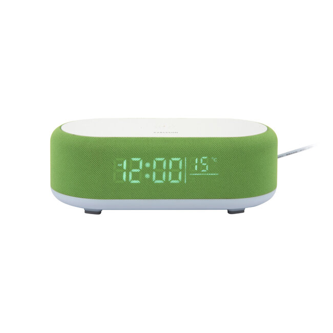 Karlsson - Alarm Clock Vogue with Phone Charger and Bluetooth - green
