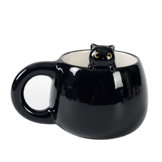 i-total Beker Charm - Zwarte Kat