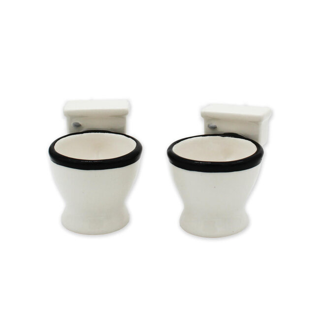 Winkee - Toilettes Shots - lot de 2 verres à shot en céramique