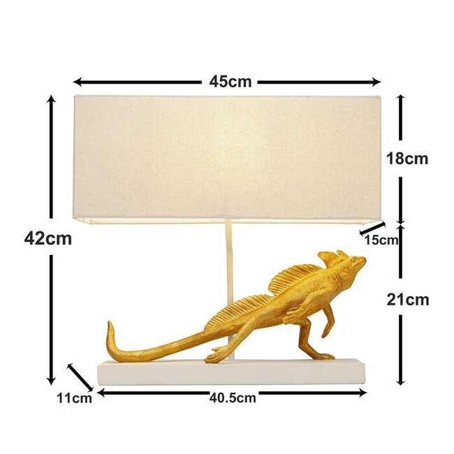 Kare Design - Tafellamp - Dierenlamp Leguaan