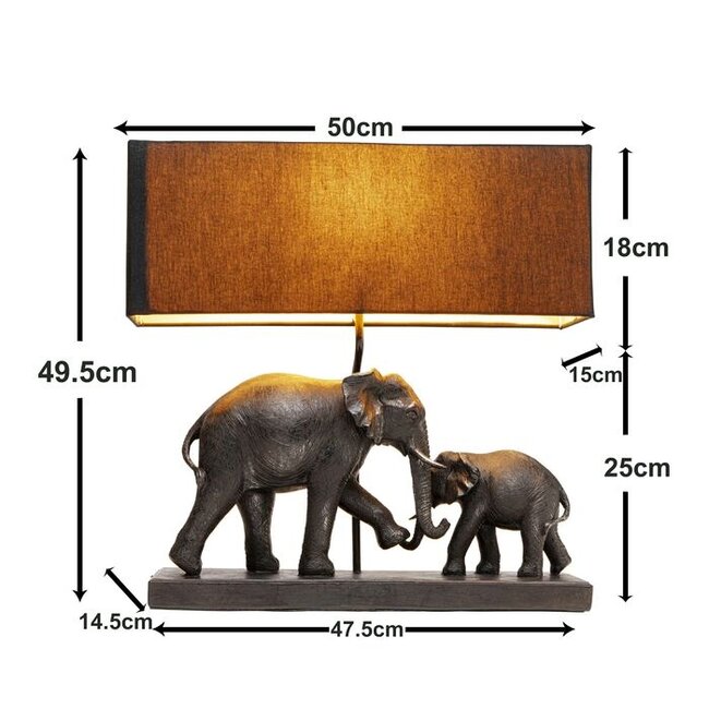 Table lamp - Animal Lamp Elephant family