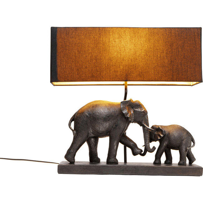 Kare Design - Lampe de Table - Lampe Animalière Famille Éléphants