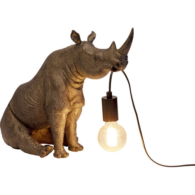 Kare Design - Table Lamp - Animal Lamp Sitting Rhinoceros