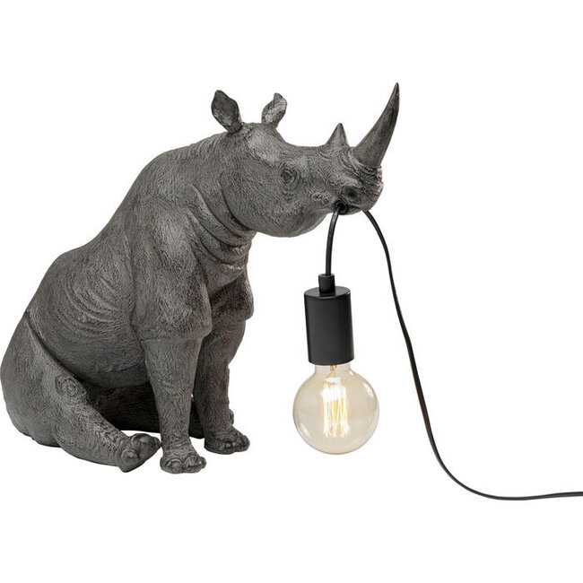Kare Design - Tafellamp - Dierenlamp Zittende Neushoorn