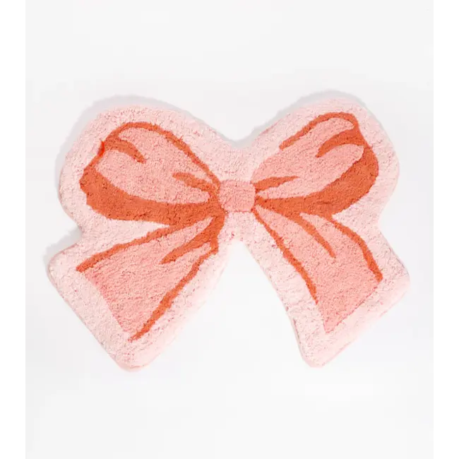 L'expressionist Bath Mat Boudoir Bow - pink/orange