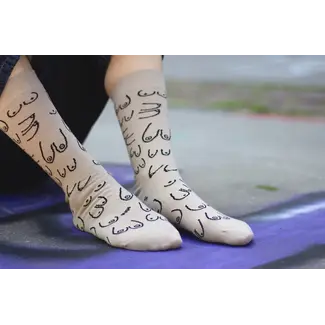 Eat Mielies Chaussettes Titties - beige