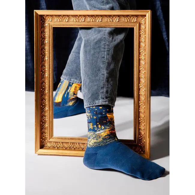 Kunstsokken - Sterrennacht Vincent van Gogh - Cadeauset - 3 paar