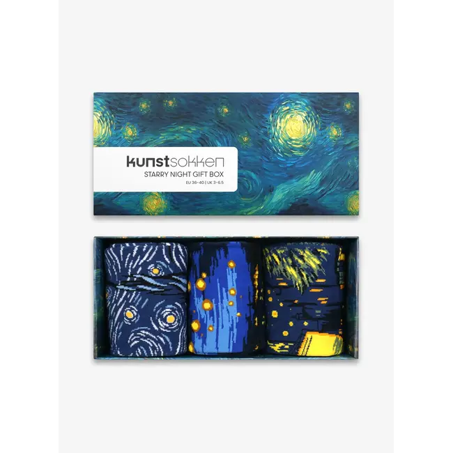 Kunstsokken Sokken Sterrennacht  3-Pack Gift Box