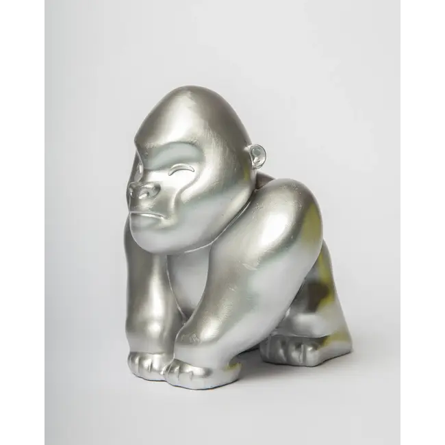 Blogo Design - Spaarpot Gorilla - zilver