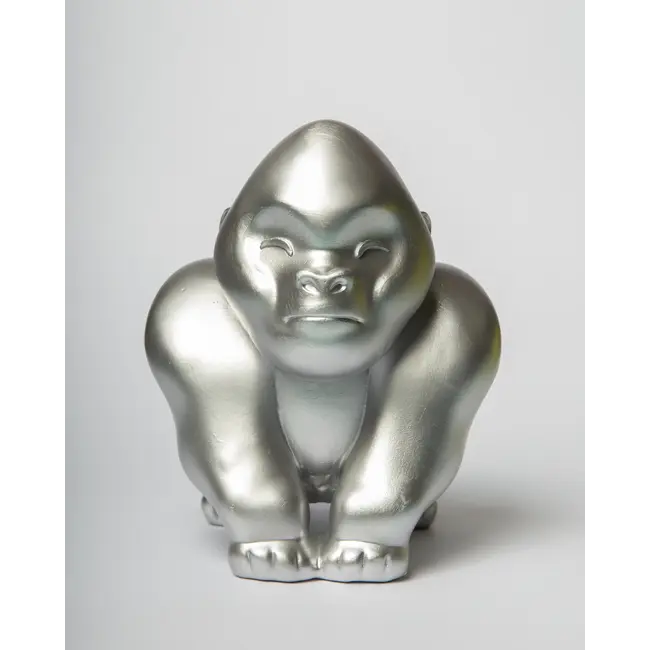 Blogo Design Spaarpot Gorilla - zilver