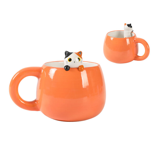 i-total - Tasse Charm - Orange Katze