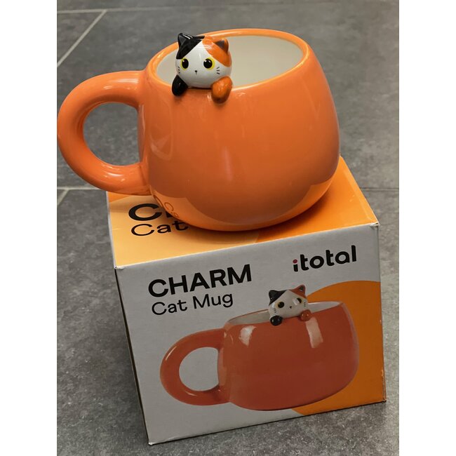 i-total - Tasse Charm - Orange Katze
