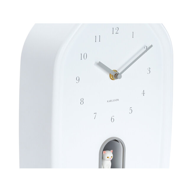 Karlsson - Horloge Murale Modern Kitty - blanche