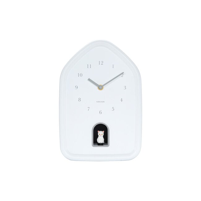 Karlsson Horloge Murale Modern Kitty - blanche