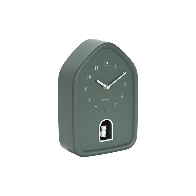 Karlsson - Horloge Murale Modern Kitty - vert