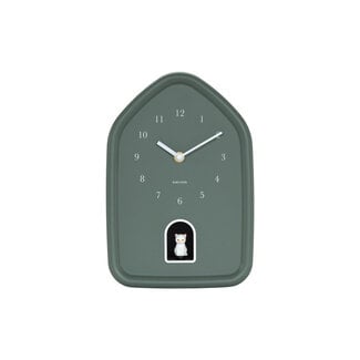 Karlsson Wall Clock Modern Kitty - green
