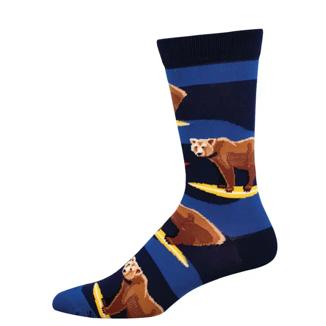 SockSmith - Chaussettes Beary Good Surf - taille 40-46 (hommes)