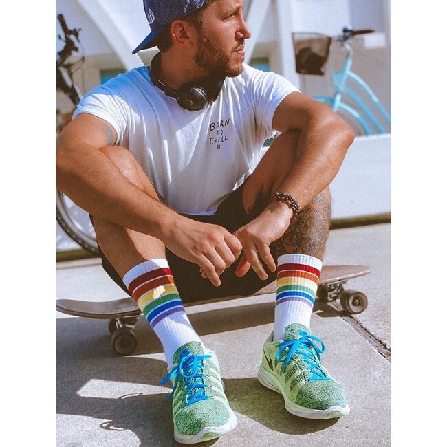 Pegada Socks - Sportsokken Striped - wit