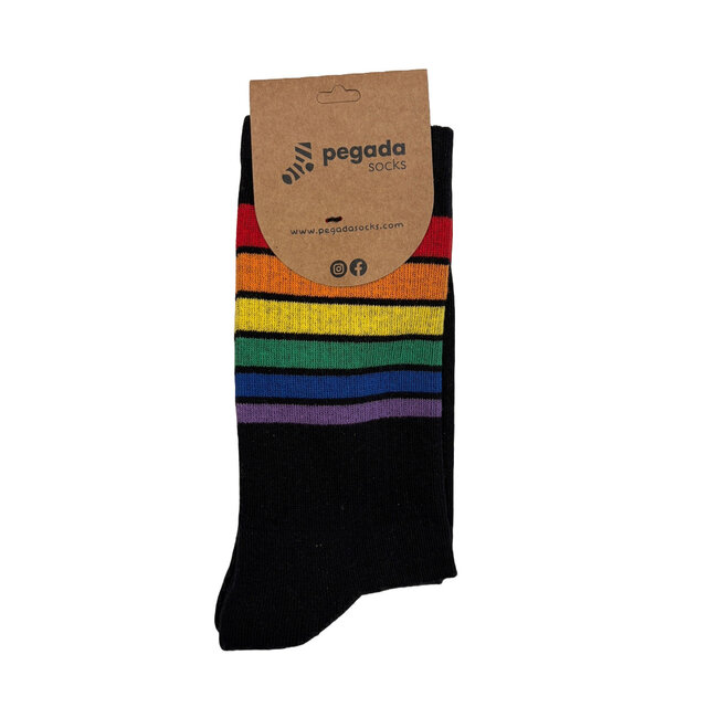 Pegada Socks - Sports Socks Striped - black