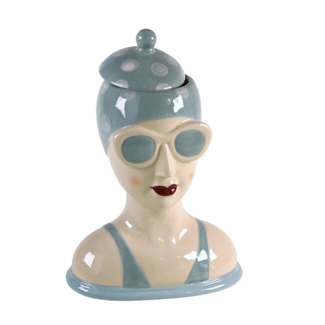 Werns Werner Voß - Opbergpot Lady In Swimsuite - blauw