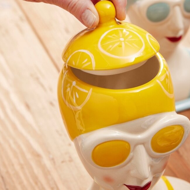 Werns Werner Voß - Opbergpot Lady In Swimsuite - geel