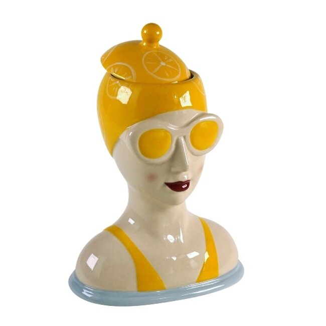 Werns Werner Voß - Pot De Rangement Lady In Swimsuite - jaune