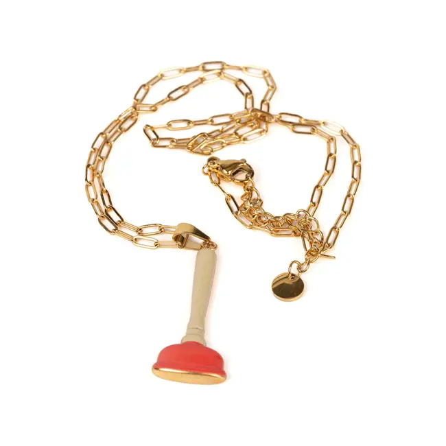 Seletti - Necklace with Pendant Sink Plunger