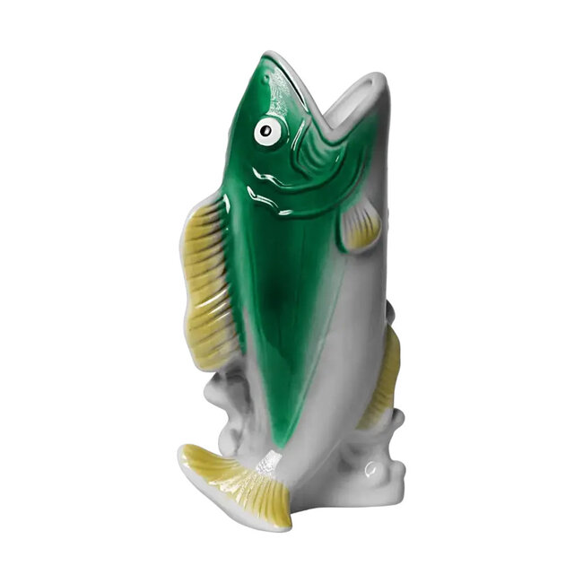 Vaas Vis - groen/geel