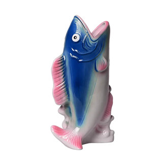 Kitsch Kitchen Vase Fish - blue/pink