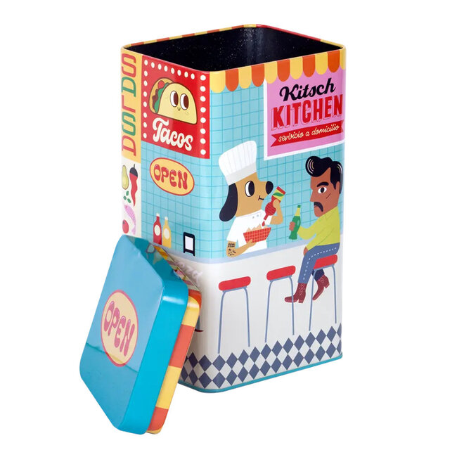 Kitsch Kitchen - Storage Tin El Restaurante El Chef - with lid