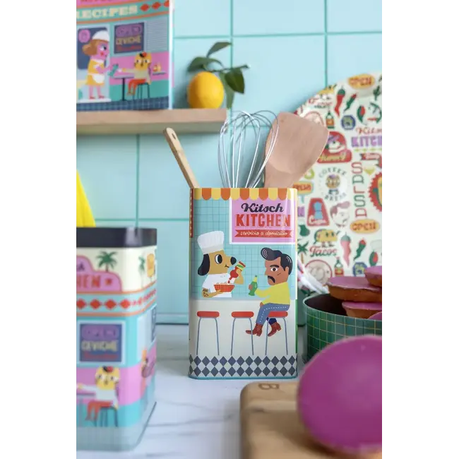 Kitsch Kitchen - Storage Tin El Restaurante El Chef - with lid