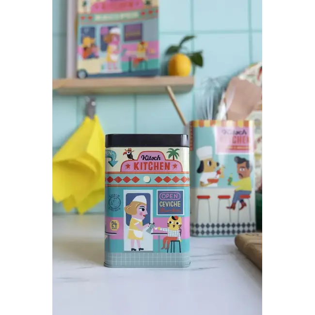 Kitsch Kitchen - Voorraadblik - Opbergpot El Restaurante La Signora - met deksel