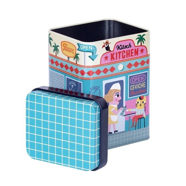 Kitsch Kitchen - Storage Tin El Restaurante La Signora - with lid
