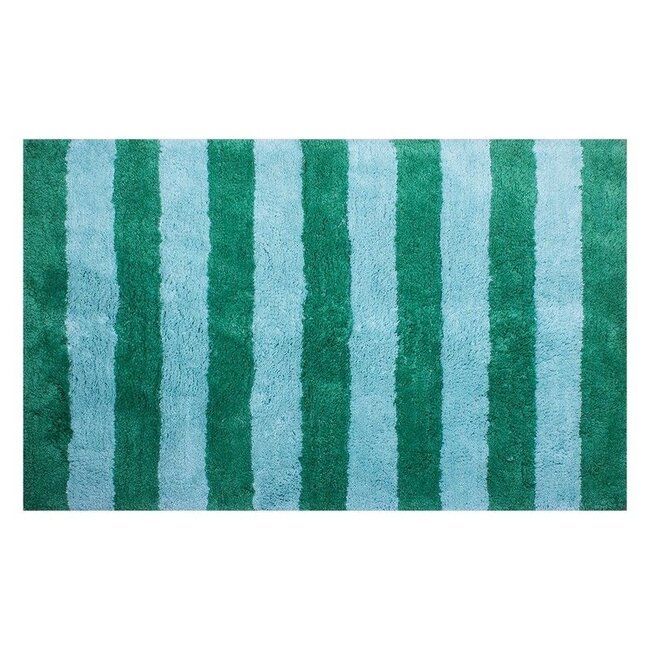 Tapis de Bain Stripe - bleu/vert