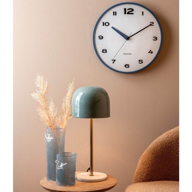 Karlsson - Horloge Murale Brisk Dome - bleu