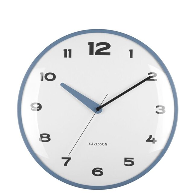 Karlsson - Wall Clock Brisk Dome - blue