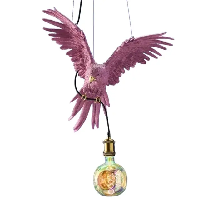 Werns Werner Voß - Lampe Suspendue - Lampe Animale Perroquet - rose
