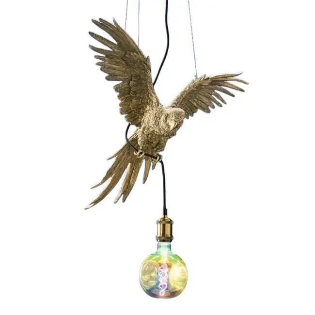 Werner Voß Werns - Lampe Suspendue - Lampe Animale Perroquet - doré