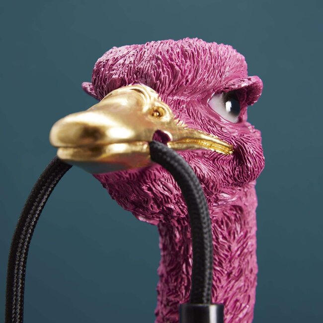 Werns Werner Voß - Wandleuchte - Tierlampe Baby Strauß Franz Josef - H 35 cm - magenta