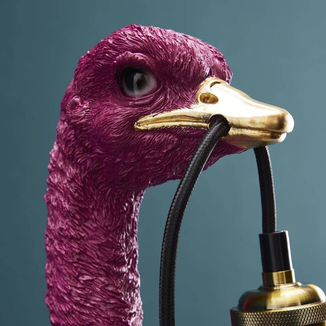 Werns Werner Voß - Wall Lamp - Animal Lamp Baby Ostrich Franz Josef - H 35 cm - magenta