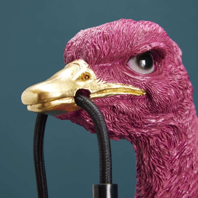 Werns Werner Voß - Lampe Murale - Lampe Animale - Baby Autruche Franz Josef - H 35 cm - magenta
