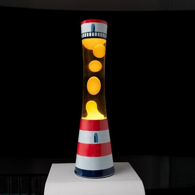 Fisura - Lavalampe Lighthouse - Leuchtturm - transparent/gelb